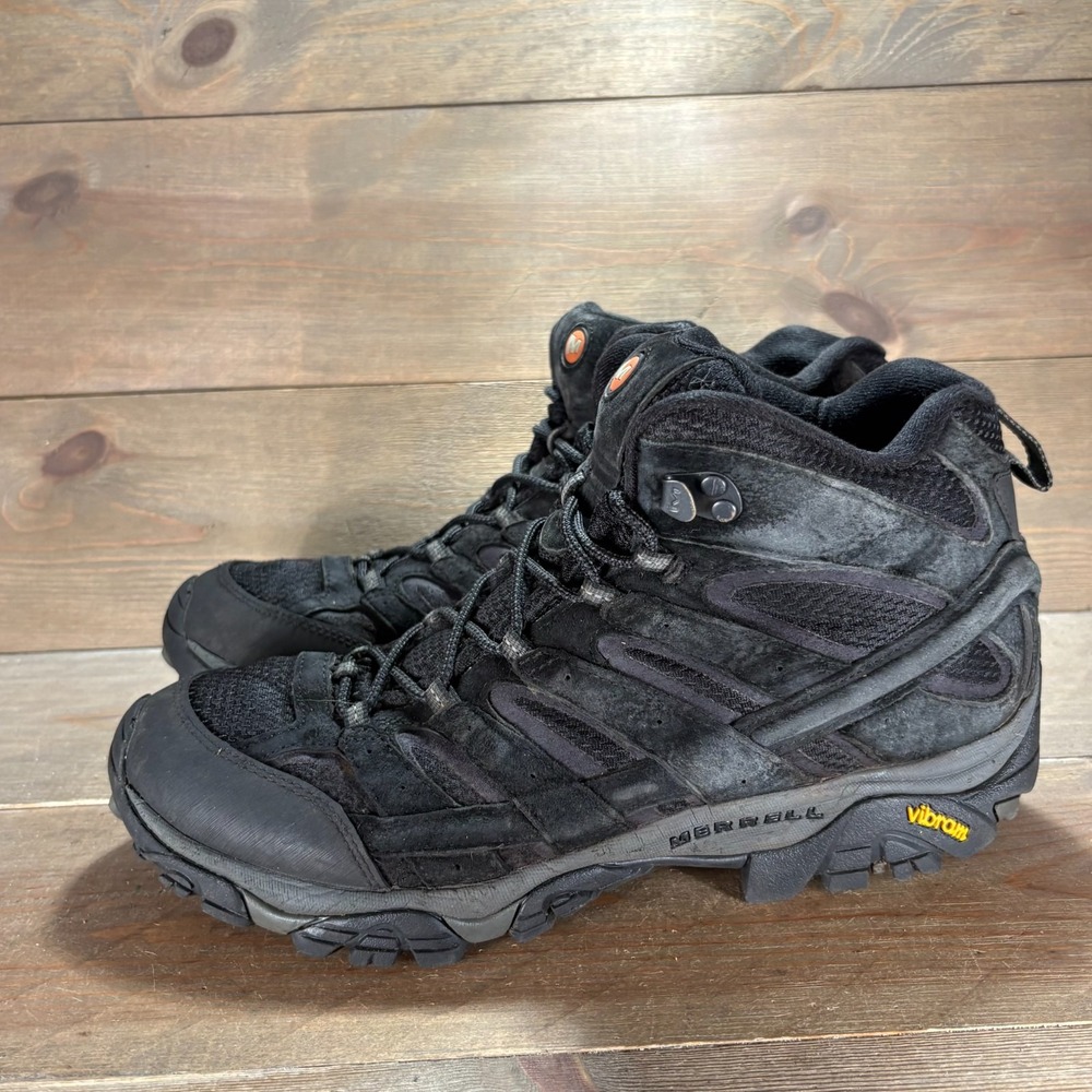 Merrell Moab 2 Vent Mid Mens size 12 shoes Black suede athletic hiking boots